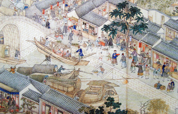 繁忙的运河漕运(图片来自网络)